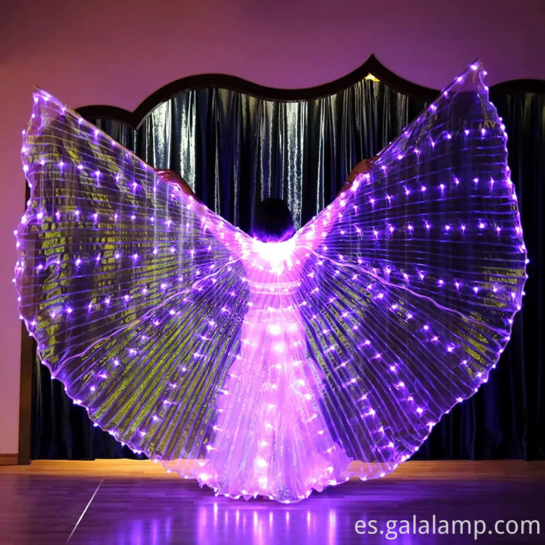 Light Up LED ISIS Wings Belly Dance Carnival Rave trajes atuendos para mujeres adultas para navidad Fiesta de Halloween